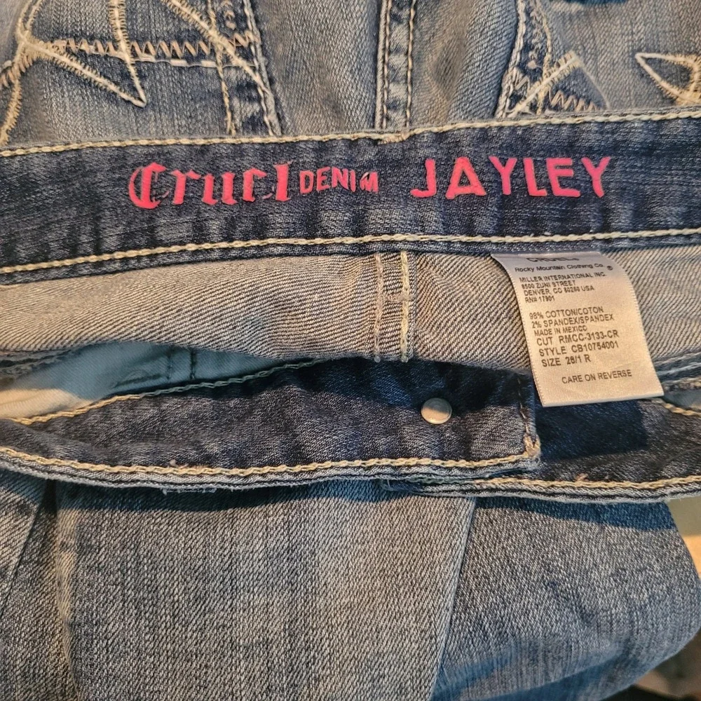 Cruel Denim Jayley Womens Low‎ Rise Straight Leg Jeans Blue Size 28 Y2K Western